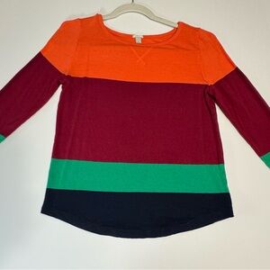 J. Crew Multicolor Long Sleeve Top